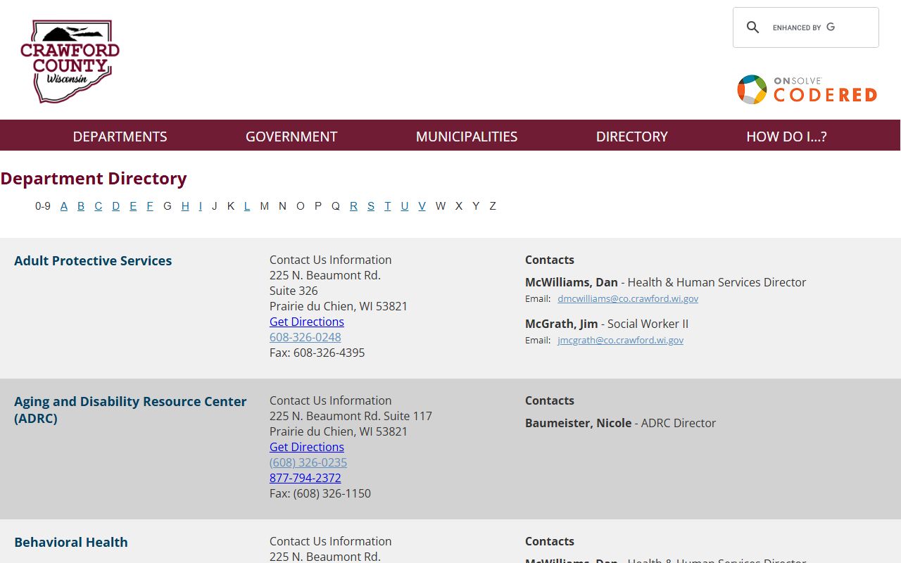 Crawford County 24 Hour Booking clerk of courts