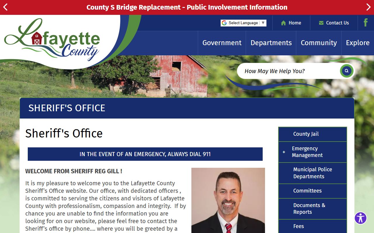 Lafayette County 24 Hour Booking sheriff records