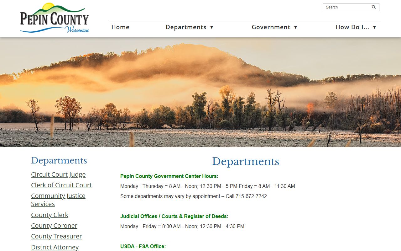 Pepin County 24 Hour Booking clerk of courts