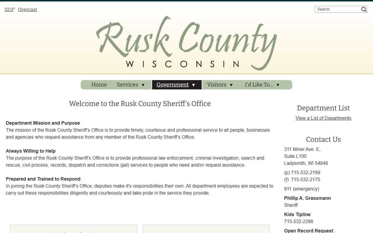 Rusk County 24 Hour Booking sheriff office