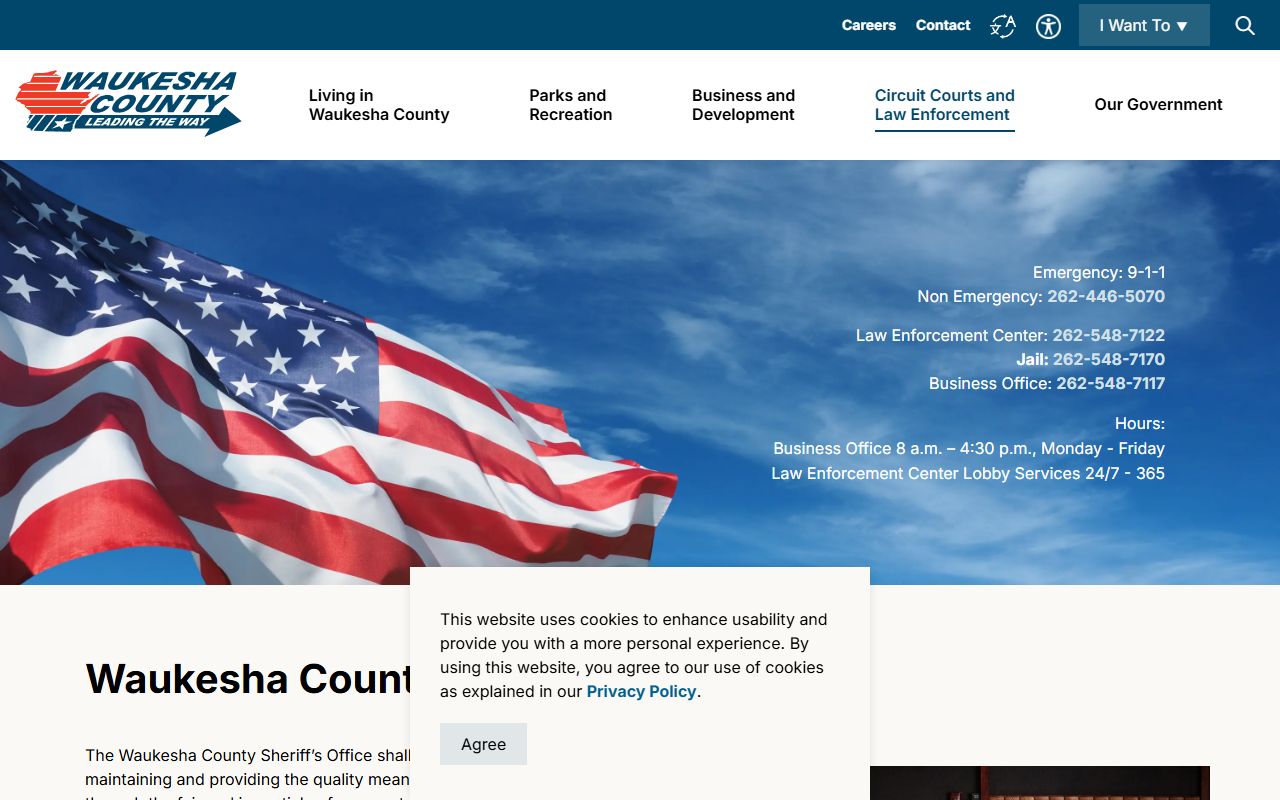 Waukesha County 24 Hour Booking sheriff records