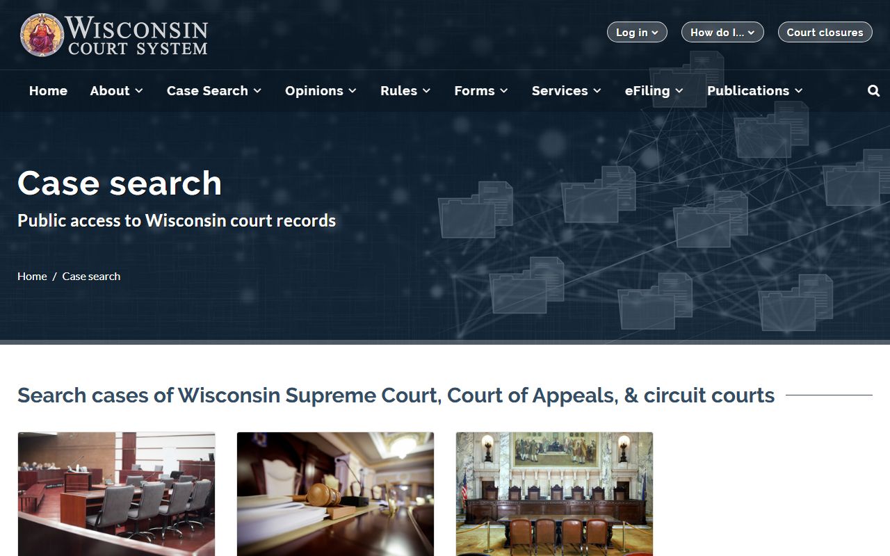 Wisconsin 24 Hour Booking Wisconsin court case search portal