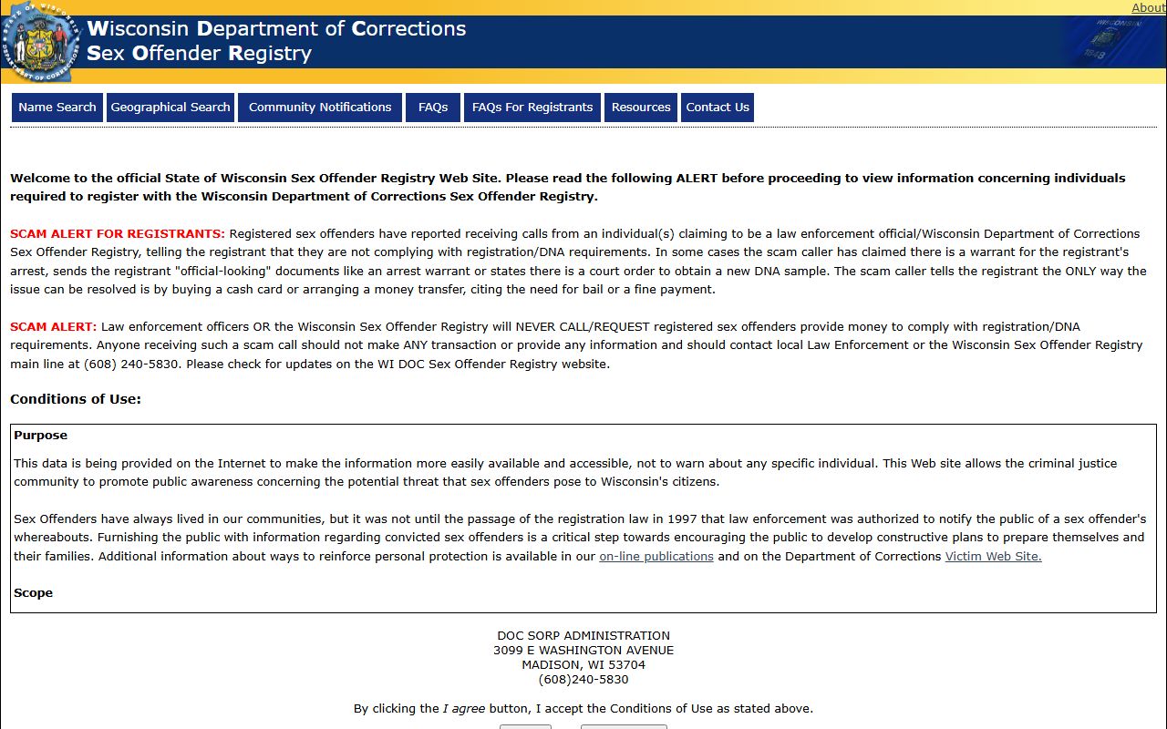 Wisconsin 24 Hour Booking Wisconsin sex offender registry